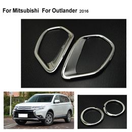 Stickers Car Stickers Fit For MITSUBISHI and OUTLANDER Chrome Front Rear Fog Light Lamp Cover Light Trim Reflector Garnish Bezel Accessorie