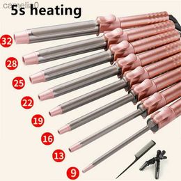 Hair Curlers Straighteners Professional Ceramic Hair Curler LED Digital Temperature Display Curling Iron Roller Curls Wand Waver Hair Styling Tool 20#122L231222