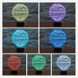 Lights Decoration Christmas Light LED Night Light 3D Optical 7 Colours Changeable USB Touch Acrylic Panel Light for festive gift