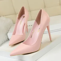 Dress Shoes Korean Version Of Fashionable Women's That Look Slimmer Slim Heels Ultra-high Pointed Toes And Sexy Single