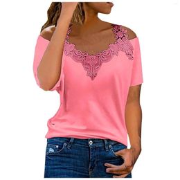Camisoles & Tanks Sexy Tops Womens Blouse T Sleeve Casual Lace Shirt Solid Short Women's