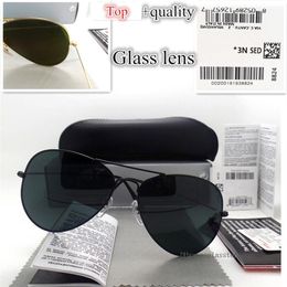 Luxury Set Glass Lens Men Women Polit Party Sunglasses UV400 Protection Brand Designer 58MM 62MM Sport Sun Glasses Case Box Sticke289E