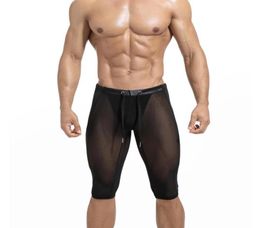 Underpants Sexy Mens Shorts See Through Gym Workout Training Tights Men Boxer Underwear Sport Male Short Pants Leggings9837860