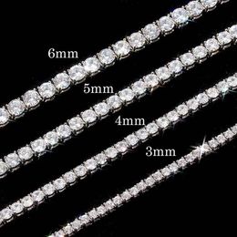 Tennis Chains Mens Necklaces Gold Silver Plated Luxury Fashion Artificial Diamond Rhinestone Hip Hop Jewellery for Women 5 6mm chain291l