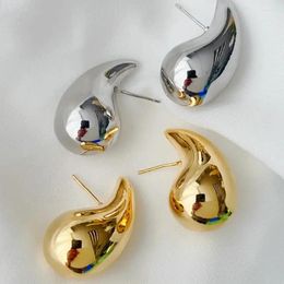 Stud Earrings 5Pairs 2023 Trendy Gold Silver Plated Teardrop Chunky Women Korea Metal Simple Fine