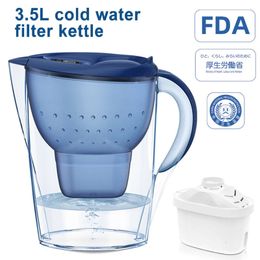 Carbon Alkaline Water Filters Water Pitcher Ionizer Kitchen Purify Kettle Filter 3.5L High Quality Pitcher Household For Gifts 231221