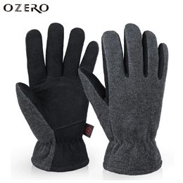 OZERO Women Winter Warm Gloves Snow Outdoor Sport Ski Snowboard Driving Running Motorcycle Cycling Windproof Black Glove For Men 231222