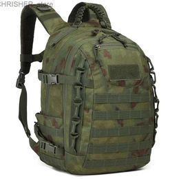 Outdoor Bags Military Tactical Backpack 3 Day Assault Pack Army Molle Bags 35L Large Outdoor Waterproof Hiking Camping Travel 1000D RucksackL231222