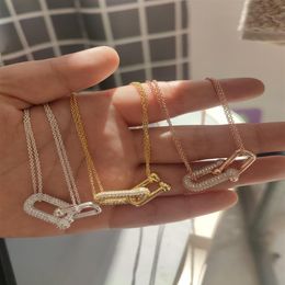 silver gold initial diamond pendant Necklace set designer for women men Necklaces couple fashion Top Quality Wedding Party Thanksg310a