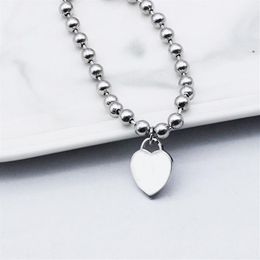 couple 15mm Heart Bracelets Strands Stainless Steel Round Beaded Chains Extension chain 5cm Fashion Jewelry Whole Gifts for gi329j