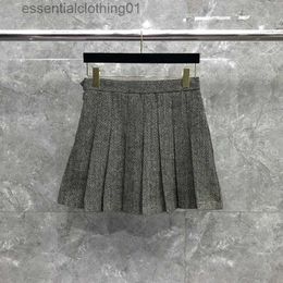 Skirts TB THOM Women's Skirts 23ss Summer New In Korean Fashion Woman Clothing Harajuku Diagonal Stripes Street Pleated Mini Skirts L231222