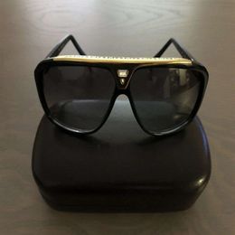 fashion Luxury new brand Evidence sunglasses for women retro vintage men designer shiny gold frame laser logo quality with box320C