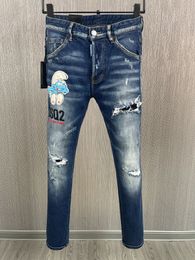 SS24 D9899 COOLGUY MAN JEANS fabric micro-elastic features high-grade washing zipper embroidery decoration small leather tag EU44-EU54
