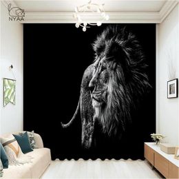Drapes Fashion Popular 3D Printed Tiger Bedroom Curtains Drapes Curtain For Living Room Girl Decoration Blackout Curtain Micro Shading