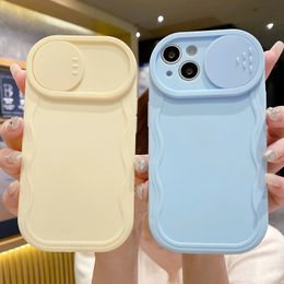 Camera Lens Protection Liquid Silicone Case For iPhone 15 14 13 12 11 Pro Max 14 Plus 3 Lens Push And Pull Cover