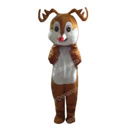 2024 New Elk Mascot Costumes Halloween Cartoon Character Outfit Suit Xmas Outdoor Party Festival Dress Promotional Advertising Clothings