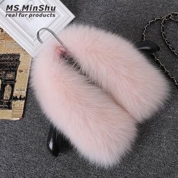 Real Fox Fur Collar Women 100% Natural Fox Fur Scarf Winter Neck Warmer Jacket Fur Collar Short Scarves for Men and Women2900