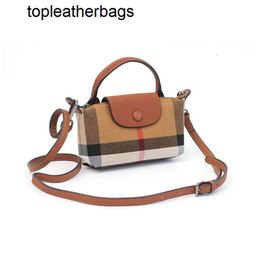 bag Fashionable leather trend small 2023 new casual cowhide mini bag mobile phone bag plaid cross body bag