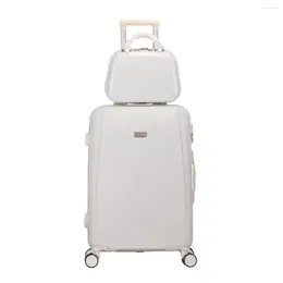 Suitcases Foreign Trade Luggage Fashion Travel 20 Inch Boarding Combination Box Pull Rod Case Female Mute Universal Wheel Anti-Scratch Set