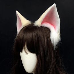 Anime Furry Ears KDA Cat LOL Ahri Cosplay DIY Hairhoop Hairbands Headwear for Costume Accessories 231221