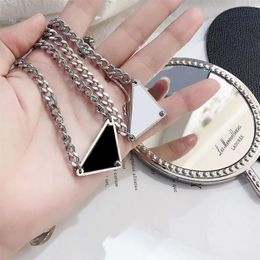 Mens Woman Pendant Necklaces Buckle Link Necklace Chain Silver Man Womens Unisex Bracelets Jewelry Black White Colors2485
