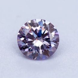 Loose Stone Light Purple Colour Round Cut Gemstone Lab Created Diamond Jewelry Making Materials with GRA Certificate 231221