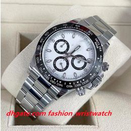 Factory Sales Super Quality 4130 Watch 40mm 904L Steel Chronograph Work Ceramic Bezel Automatic Movement Sapphire Swimming Luminous JH Men Watches