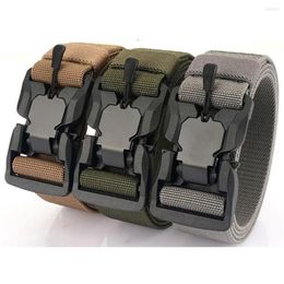 Belts Function Quick-Release Durable Hunting Tactical Strap Magnetic Buckle Waistband Canvas Nylon Men's Military Belt288w