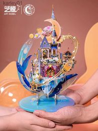 3D Puzzles Art Model 3D Metal Puzzle Starlit Amusement Park Model kits DIY Laser Cut Assemble Jigs Toys GIFT For Children YQ231222