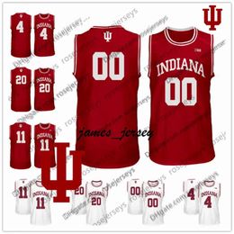 Jam Custom Indiana Hoosiers College Basketball Any Name Number Red White 4 Trayce Jackson-davis Oladipo 0 Langford 11 Thomas Men Youth Jersey