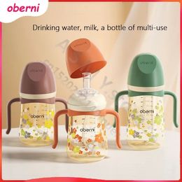 Oberni born baby bottle / PPSU Study drinking cup / drinking cup 360 ° rotation does not leak anti-colic 240ml / 300ml 231222
