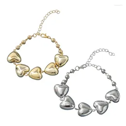Choker Simple Big Heart Beads Bracelets Fashion Adjustable Wristband Sweet Cool Bangle Temperament Jewellery Accessories