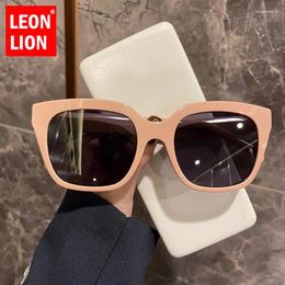 Sunglasses LeonLion 2023 Oversized Sunglasse Women Square Vintage Glasses Women/Men Luxury Cateye Eyewear Lunette De Soleil Homme UV400