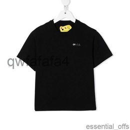 Ofs Luxury T-shirt Kids T-shirts White Boys Irregular Arrow Girls Summer Short Sleeve Tshirts Letter Printed Finger Loose Kid Toddlers Youth Tees Topsxopd 1TI7