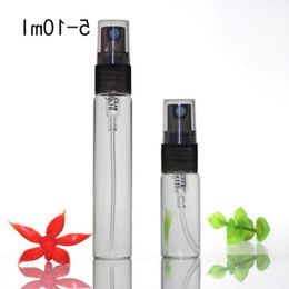 1000Pcs 5ml 10ml Empty Refilable Spray Bottles with Perfume Atomizer Clear Glass Perfume Sample Vials Travel Must Sample Bottles Free D Qxoc