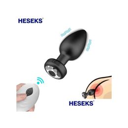 Other Health Beauty Items Masr Heseks 10 Modes Vibration Butt Plug Wireless Remote Control Anal Vibradores O Co Para Hombre Women Drop Dhogd