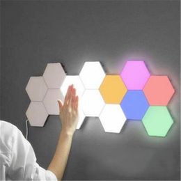 LED product douyin quantum induction lamp optional background light six decorative wall lamp restaurant honeycomb remote contr283s