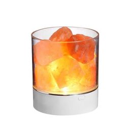 Factory direct Colourful led atmosphere night light Bedroom Living Room Crystal Salt Anion Air Purification lamp2960