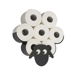 Sheep Rack Toilet Paper Holders Metal Wall Mount Bracket Roll Organizer Kitchen Bathroom Storage Racks Shelf 231221