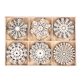 Garden Decorations Wooden Snowflake Ornaments Christmas Hanging Ornament Embellishments