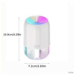 Humidifiers USB Mini Mist Sprayer Portable 300ml Portable Electric Air Humidifier Aroma Oil Diffuser with Colorful Night Light for Home Car