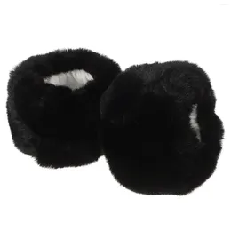 Knee Pads 2 Pcs Faux Fur Wrist Cuffs Wristbands Sleeve Warm Imitation Rex Women's