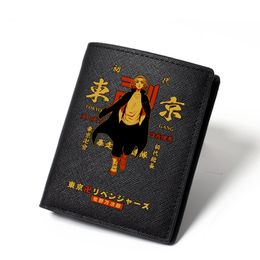 Tokyo Revengers wallet Manjiro Sano purse Mikey Photo money bag Casual leather billfold Print notecase