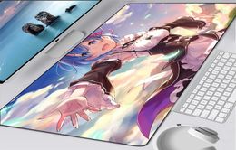 SXEY Re Zero Anime Girl Large Gaming Mouse Pad Lock Edge Mouse Mat Keyboard Pad Desk Mat Table Mat Gamer Mousepad for CSGO Manga4442559