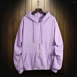 Men's Hoodies Solid Colour Men Fleece Warm Mens Sweatshirt Drawstring Hooded Plush Loose Breathable Pullovers Hoody Autumn Sweatshirts