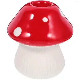 Vases Mushroom Ornament Desk Candles Holder Vase Modelling Candlestick Ceramic Ceramics Desktop Decor Mushrooms