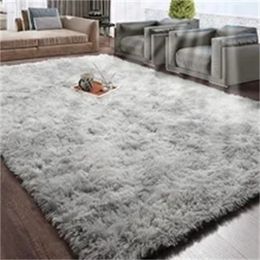 14091 Plush Carpet Living Room Decoration Fluffy Rug Thick Bedroom Carpets Anti-slip Floor Soft Lounge Rugs Solid Large Carpets 231221