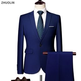 Suits For Men Blazers 2 Set Wedding Elegant 3 Pieces Luxury Business Jackets Vest Pants Formal Full Coats 231221