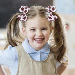 Hair Accessories European And American Sport Meet Theme Clip Games Children Ribbing Webbing Bow Fringe Clips