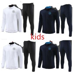 kids Napoli TrackSuit soccer jersey football kit 2023 2024 SSC Naples AE7 D10S Hommes training suit wear Formation tuta Chandal Squitude Jogging